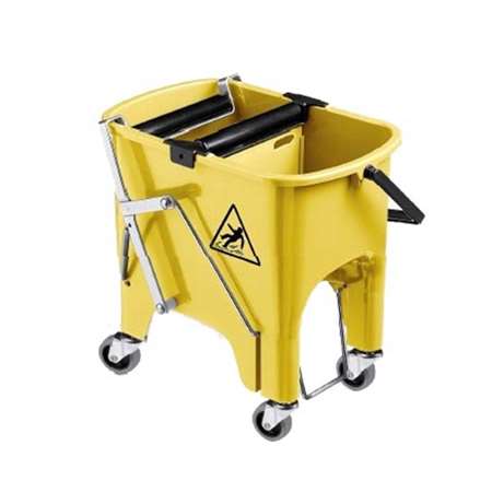 Image de SEAU DE LAVAGE BI BACS 16L (Séparateur + presse à pédale)