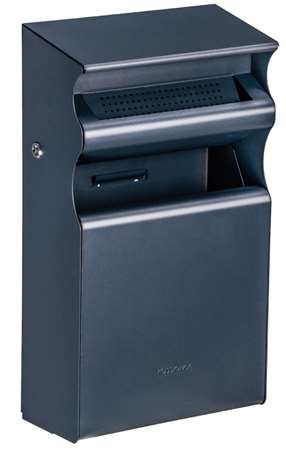 Image de CENDRIER CORBEILLE MURAL 2L/15L + GRIS SERRURE KOPA