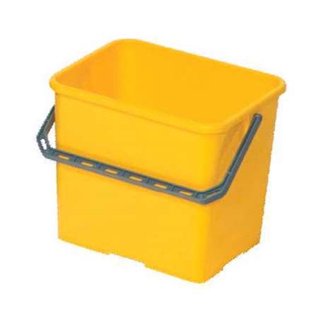 Image de SEAU DE CHARIOT 6L RECTANGULAIRE JAUNE IDEA TOP