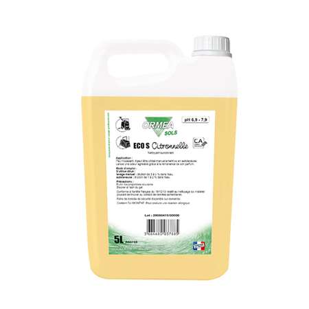 ECO S CITRONNELLE 5L - Nettoyant surodorant neutre (Orméa)