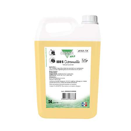 Image de ECO S CITRONNELLE 5L - Nettoyant surodorant neutre (Orméa)