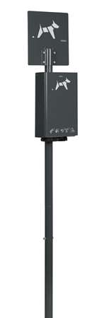 Image de BORNE DE PROPRETÉ CANINE + POTEAU PQT ANTHRACITE HYGECA
