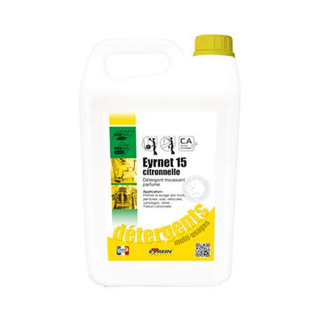 Image de EYRNET 15 CITRONNELLE 5L - Détergent mutli-usages parfumé