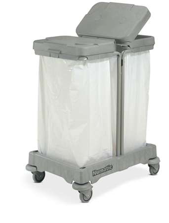 POUBELLE MOBILE + COUVERCLE 2x120L GRIS SX240G Reflo