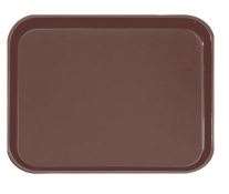 PLATEAU ANTI-DÉRAPANT RECTANGULAIRE 51x38 CM MARRON FIBRE