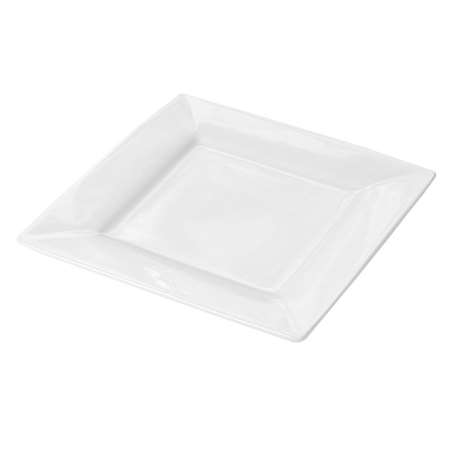 ASSIETTES CARRÉES 15x15 CM BLANC PORCELAINE - PAR 48