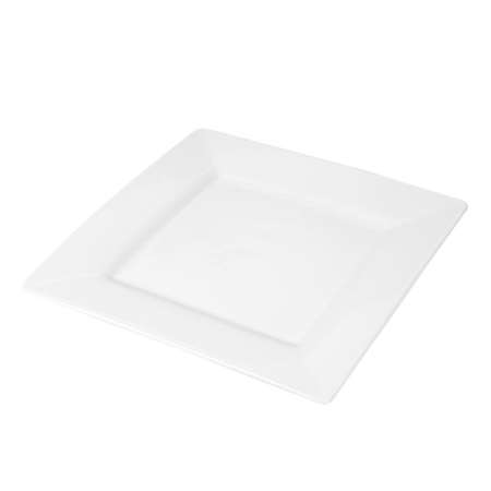 ASSIETTES CARRÉES 25x25 CM BLANC PORCELAINE