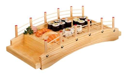 PONT A SUSHIS 43x21,5x12,5 CM NATUREL BOIS