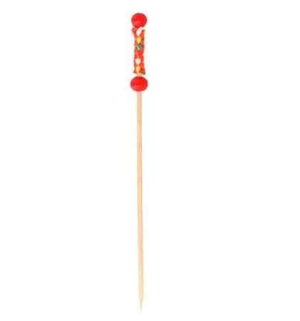 PIQUE PERLE 12CM ROUGE BAMBOU