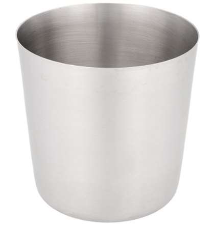 MINI GOBELET À FRITES CLASSIQUE LISSE Ø 8,5x8,5 CM ARG- INOX