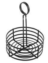 PANIER FER CONDIMENTS Ø 15,5x24 CM NOIR
