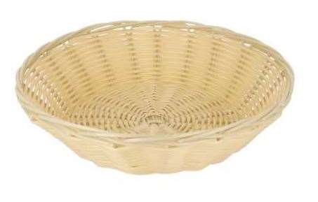CORBEILLE SIMILAIRE OSIER RONDE Ø 21x6 CM NATUREL PP