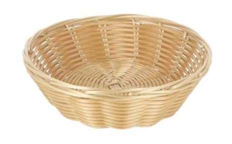CORBEILLE SIMILAIRE OSIER RONDE Ø 18x5 CM NATUREL PP