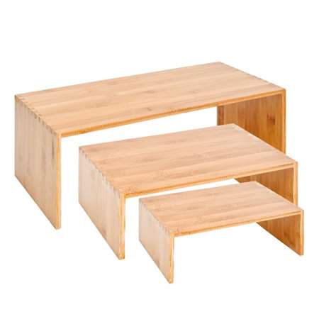 ÉLEVATEURS BUFFET MOYENS NATUREL BAMBOU