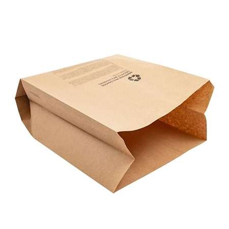 SAC COMPOSTABLE 70 G/M2 26+14x35 CM NATUREL KRAFT - PAR 500