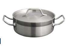 Image de SAUTOIR AVEC COUVERCLE 6 L Ø 28x10 CM ARGENTE INOX