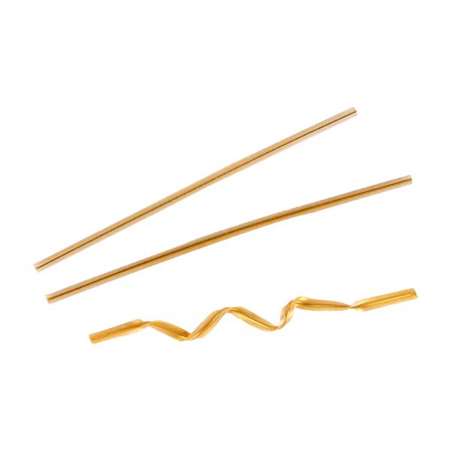 FERMETURES SACHETS 9,5 CM DORE METAL PAR 100