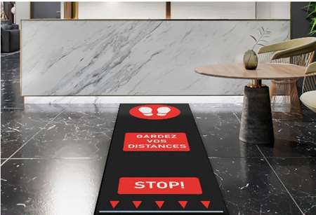 Image de TAPIS DISTANCE DE SÉCURITÉ VELOUR 65x200cm DELTA