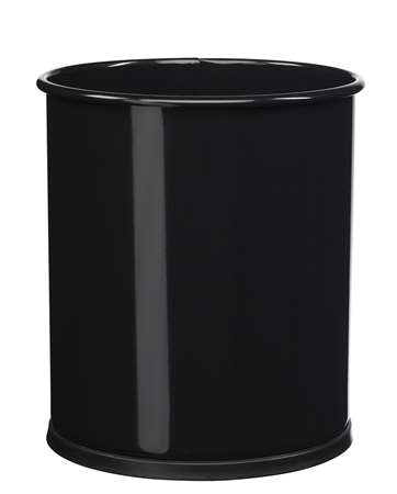 Image de CORBEILLE 8L NOIR BRILLANT (métal)
