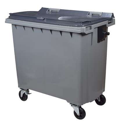 Image de CONTENEUR 770L GRIS/GRIS 4 ROUES