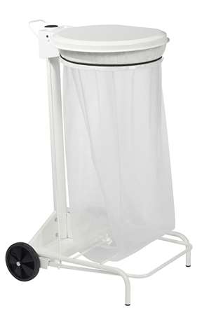 Image de COLLECTEUR MOBILE 110L + COUVERCLE BLANC COLLECROULE