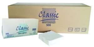 SERVIETTE BLANCHE 30x30 1 PLI OUATE PAR 500