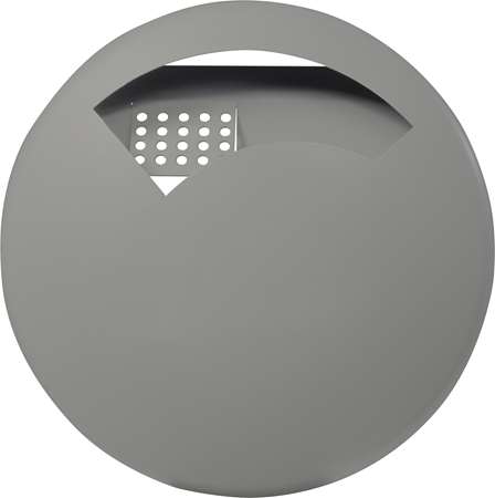 Image de CENDRIER MURAL ROND 0,5L GRIS CLAIR METAL DISCO