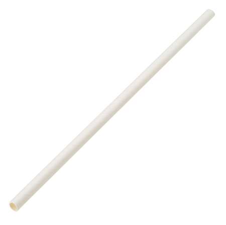 PAILLE PAPIER BLANCHE 200mm DIAM 6mm - sachet de 250