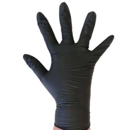 GANT JETABLE NITRILE/VYNILE NOIR (non poudré) X100 T9-10/XL