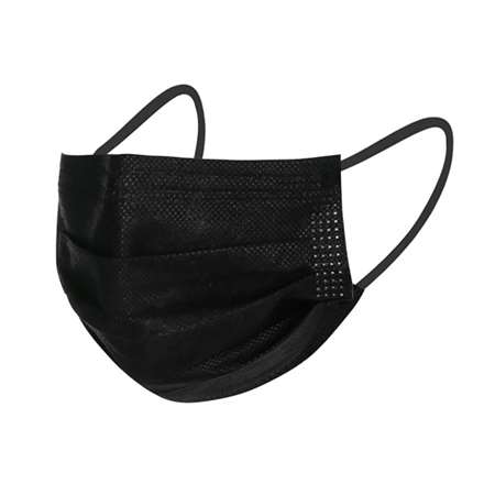 Image de MASQUE PLP NON TISSÉ 3 PLIS TYPE IIR NOIR - Boîte de 50