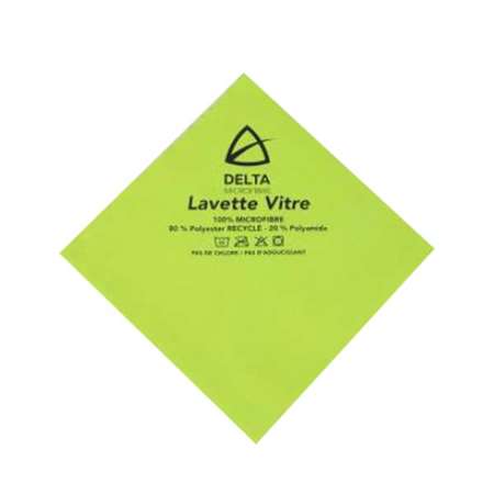 Image de LAVETTE VITRE MICROFIBRE VERTE 40x40CM - DELTA