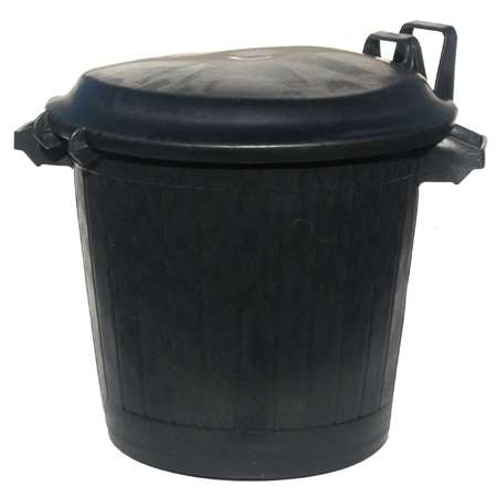 Image de POUBELLE IMMEUBLE BASSE 80L + COUVERCLE PP (SAC 100L)