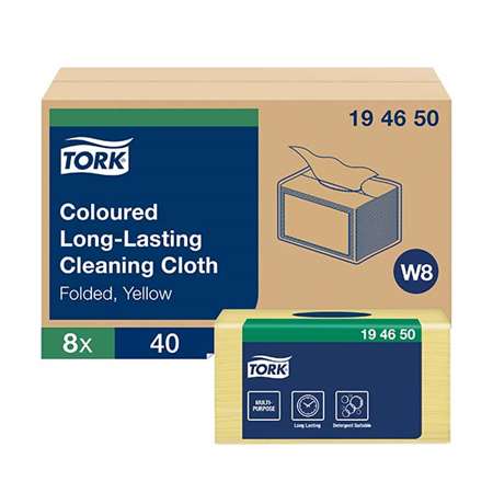 Image de LAVETTE TORK PREMIUM JAUNE - PAR 40 W8