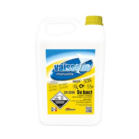 Image de SV BACT 5L - Liquide vaisselle désinfectant concentré