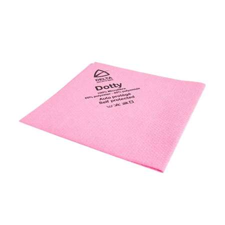 Image de LAVETTE MICRO DOTTY NON TISSEE ROSE 40x40CM DELTA - PAR 5
