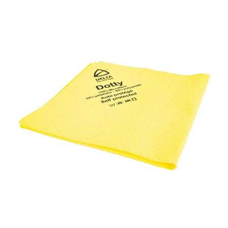 Image de LAVETTE MICRO DOTTY NON TISSEE JAUNE 40x40CM DELTA - PAR 5