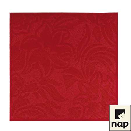 SERVIETTE BORDEAUX FLORALIES 40x40 CÉLISOFT PAR 800 (vif)