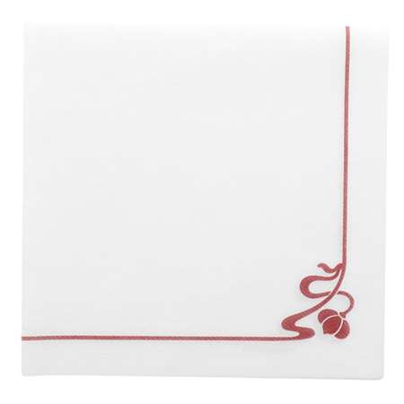 SERVIETTE BLANCHE DECOR ROSE 40x40 CÉLISOFT PAR 750 GDP