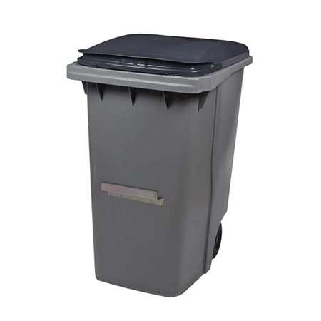 Image de CONTENEUR 340L + BARRE VENTRALE GRIS/GRIS 2 ROUES