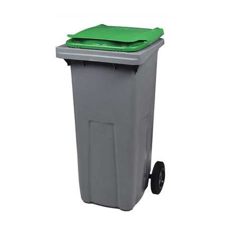 Image de CONTENEUR 120L GRIS/VERT 2 ROUES