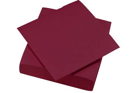 SERVIETTE AUBERGINE 40x40 VOIE SÈCHE PAR 600