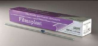 FILM ETIRABLE ALIM. BOITE DISTRIBUTRICE + ZIP 300x45CM PAR 6