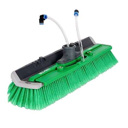 Image de BROSSE COURBEE FLEUREE 41CM nLITE verte