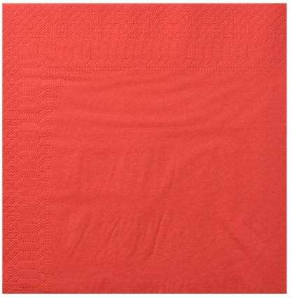 Image de SERVIETTE ROUGE 48x48 2 PLIS OUATE - PAR 800 (vif)