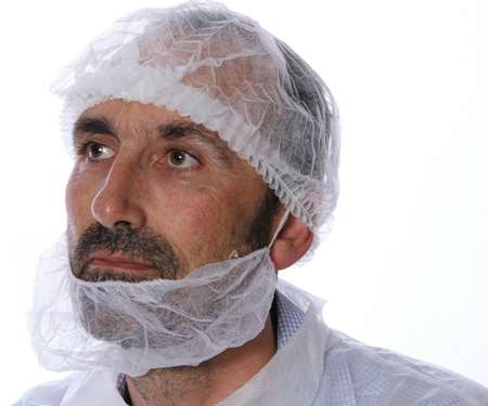 Image de CACHE BARBE PLP NON TISSE BLANC - COLIS DE 1000