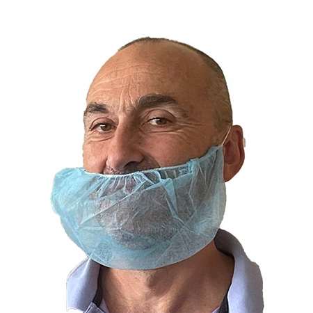 Image de CACHE BARBE PLP NON TISSE BLEU - COLIS DE 1000