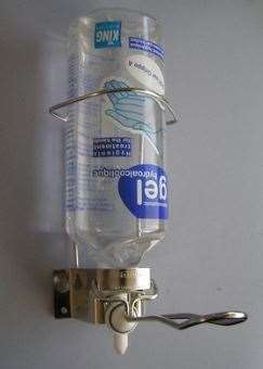 Image de DISTRIBUTEUR GEL HYDROALCOOLIQUE A COUDE MURAL (King)