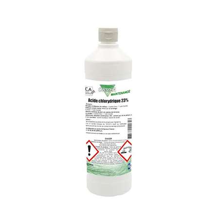Image de ACIDE CHLORHYDRIQUE 23% 1L - Détartrant et décapant métaux