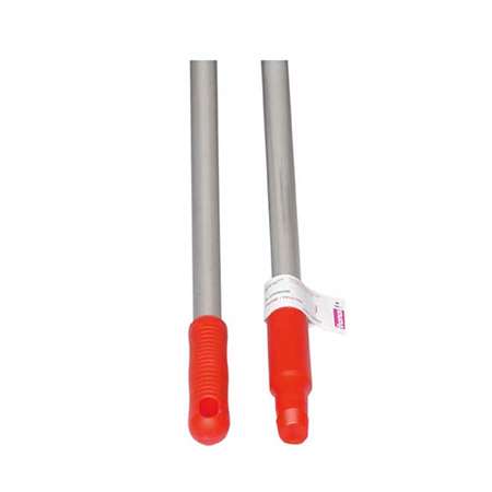 Image de MANCHE ALU ALIMENTAIRE 140CM À VIS EMBOUT ROUGE