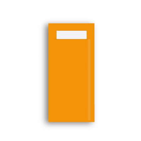 POCHETTE COUVERT ORANGE POP+SERV BLANCHE OUATE 23x39 PAR 500